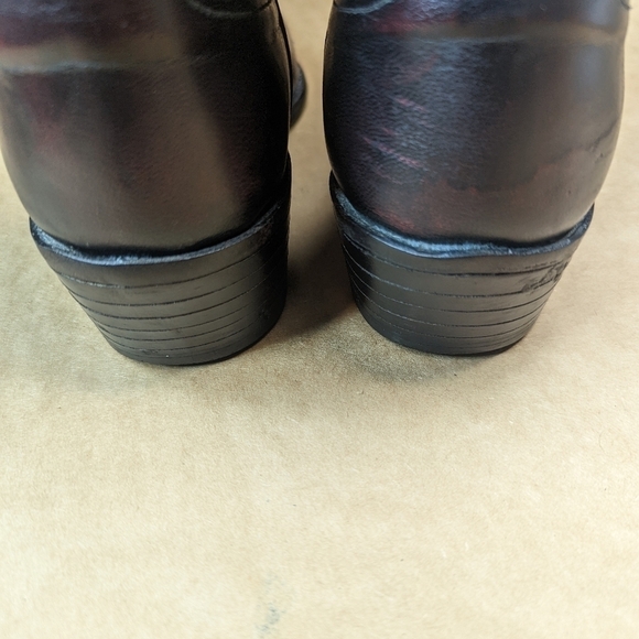 Lucchese Boots men's size 8.5EE black cherry leather classic Western cowboy boot - Picture 6 of 13